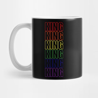 Simple King Rainbow Typography Text Mug